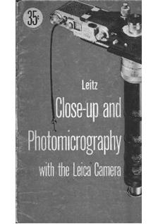 Leica Close-up manual. Camera Instructions.